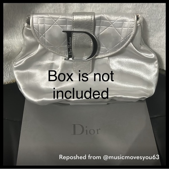 Dior Parfums Silver Satin Mini Pouch - Picture 2 of 9